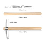 Garden Mattock Pick Double-Headed Stainless Steel Wood Handle
