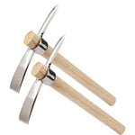 Garden Mattock Pick Double-Headed Stainless Steel Wood Handle
