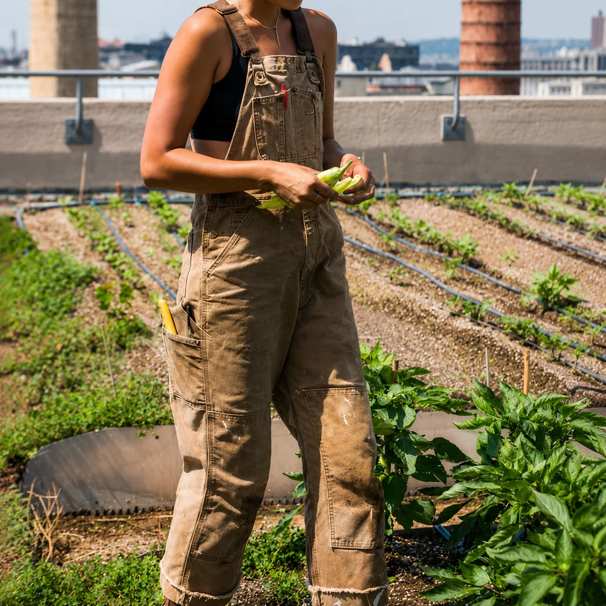 Garden Overalls Adjustable Straps & Deep Pockets