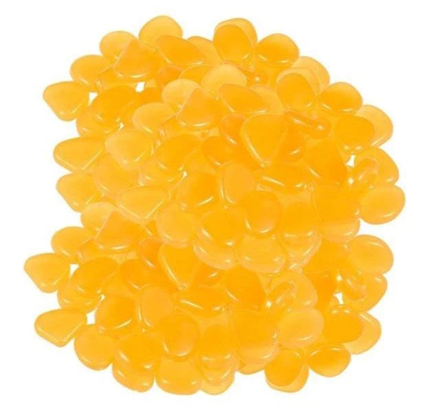 Garden Pebbles Glow-in-the-Dark Sunlight-Charged Resin