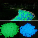 Garden Pebbles Glow-in-the-Dark Sunlight-Charged Resin