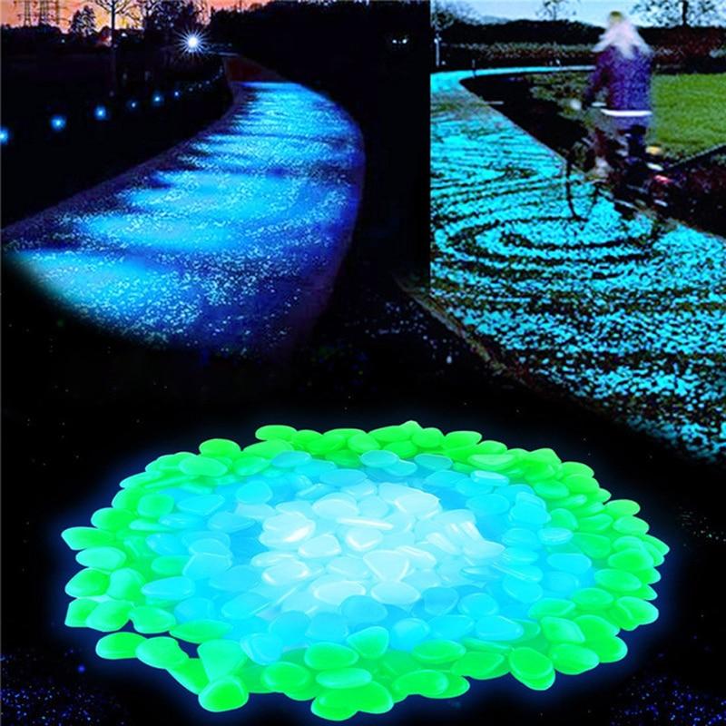 Garden Pebbles Glow-in-the-Dark Sunlight-Charged Resin