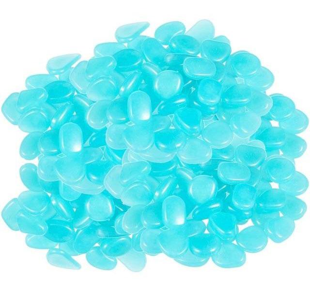 Garden Pebbles Glow-in-the-Dark Sunlight-Charged Resin