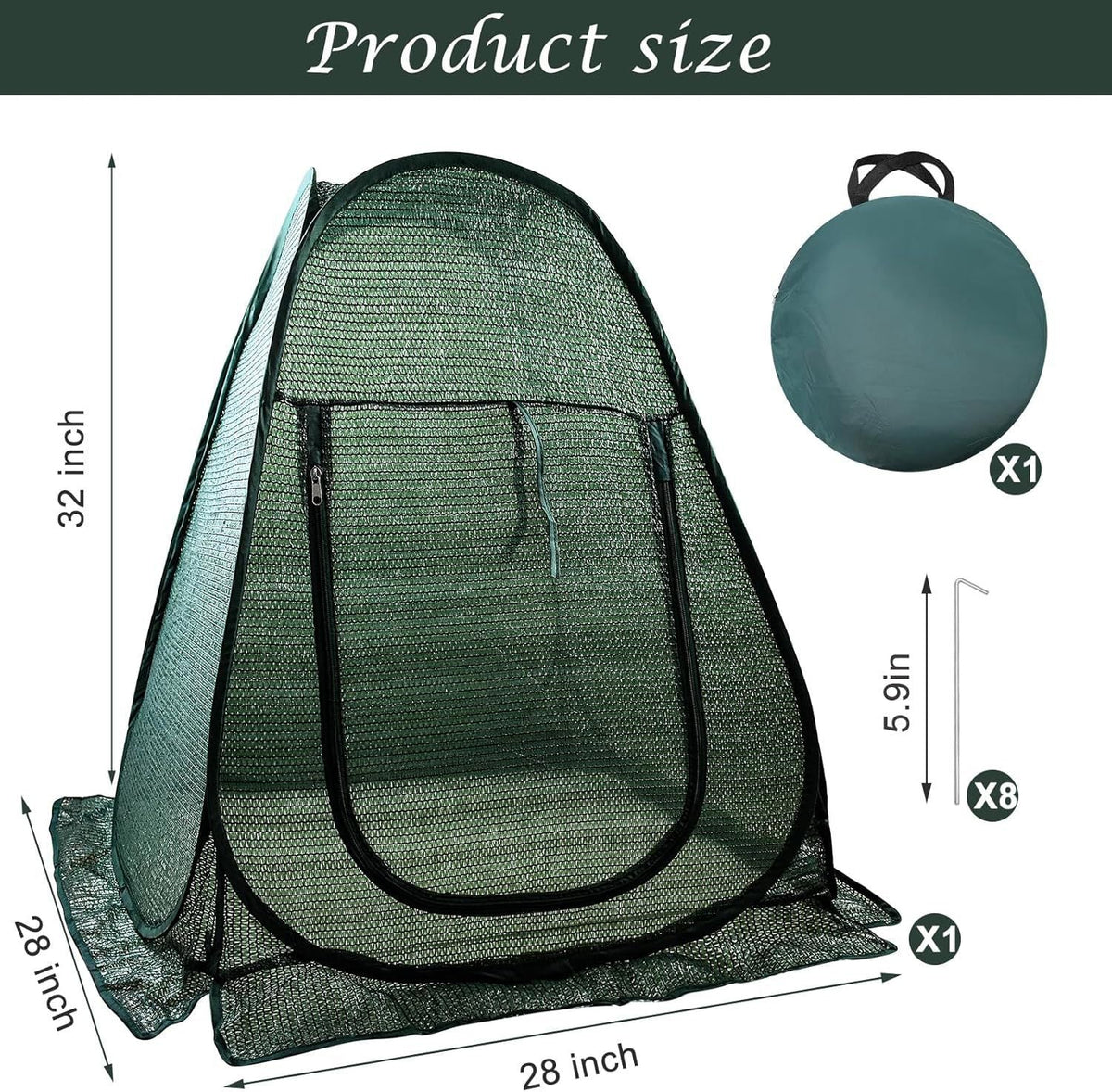 Garden Plant Protection Cover Pop-Up Breathable Mesh