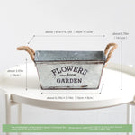 Garden Planter Metal Hemp Rope Handles