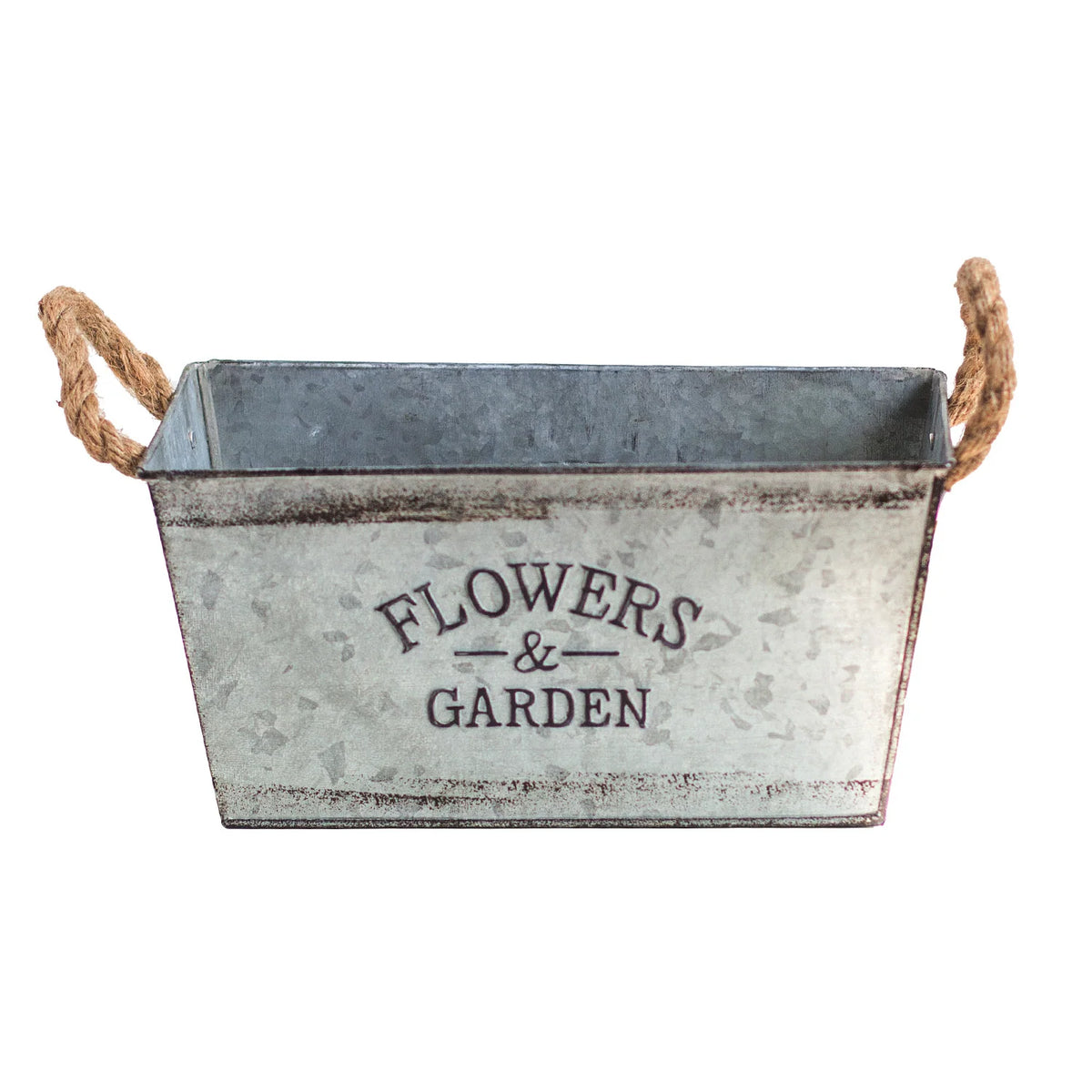 Garden Planter Metal Hemp Rope Handles