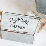 Garden Planter Metal Hemp Rope Handles