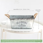 Garden Planter Metal Hemp Rope Handles