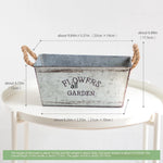 Garden Planter Metal Hemp Rope Handles