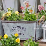 Garden Planter Metal Hemp Rope Handles