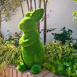 Garden Rabbit Statue Resin Faux-Moss Indoor & Outdoor