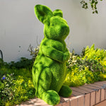 Garden Rabbit Statue Resin Faux-Moss Indoor & Outdoor