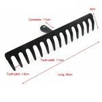 Garden Rake 14 Tines High Carbon Steel & Rust Resistant