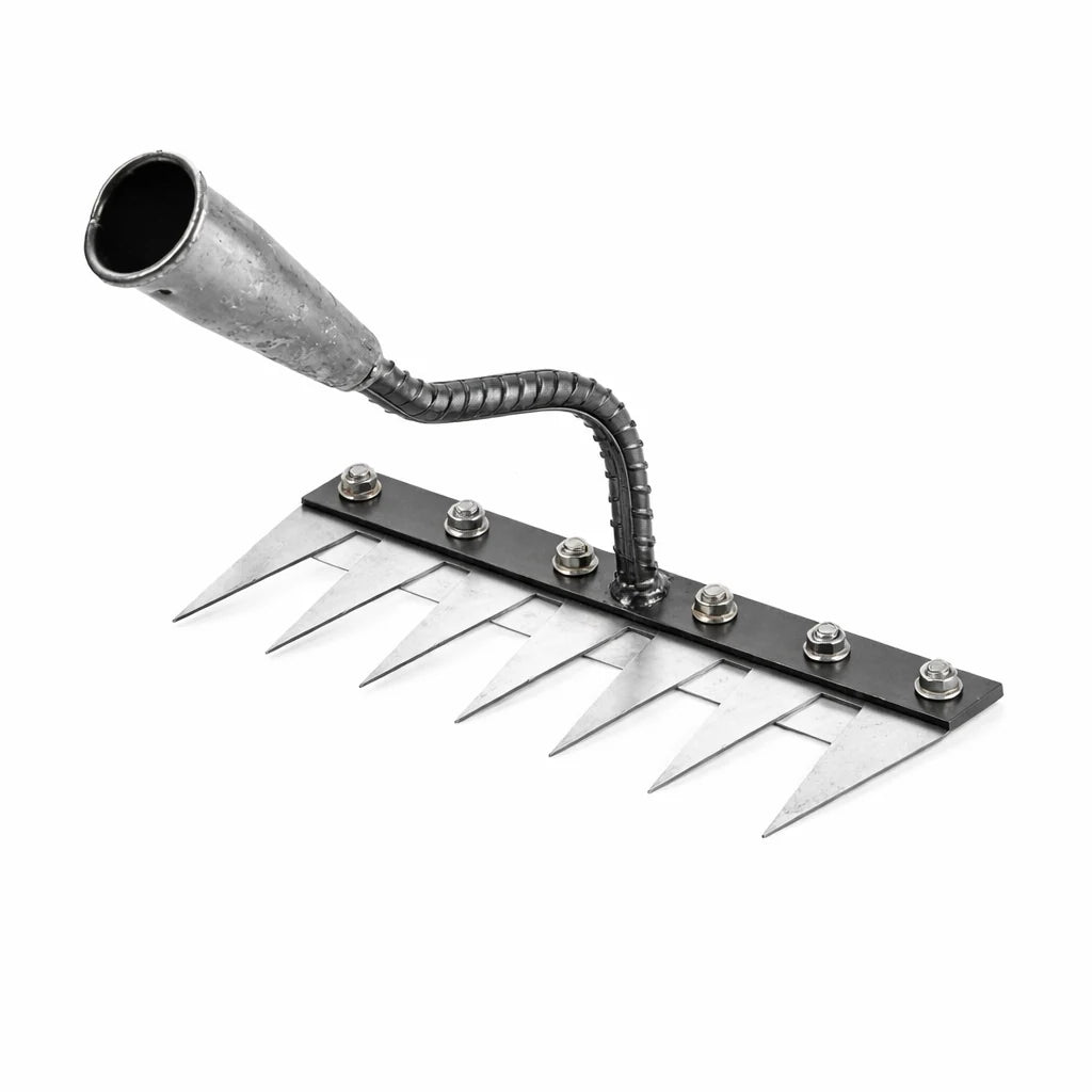 Garden Rake Head Iron Multi-Tine Weeding & Soil Aeration