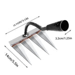 Garden Rake Steel Pointed Tines for Weeding and Soil Loosening