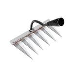 Garden Rake Steel Pointed Tines for Weeding and Soil Loosening