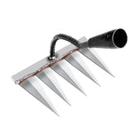 Garden Rake Steel Pointed Tines for Weeding and Soil Loosening