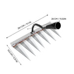 Garden Rake Steel Pointed Tines for Weeding and Soil Loosening