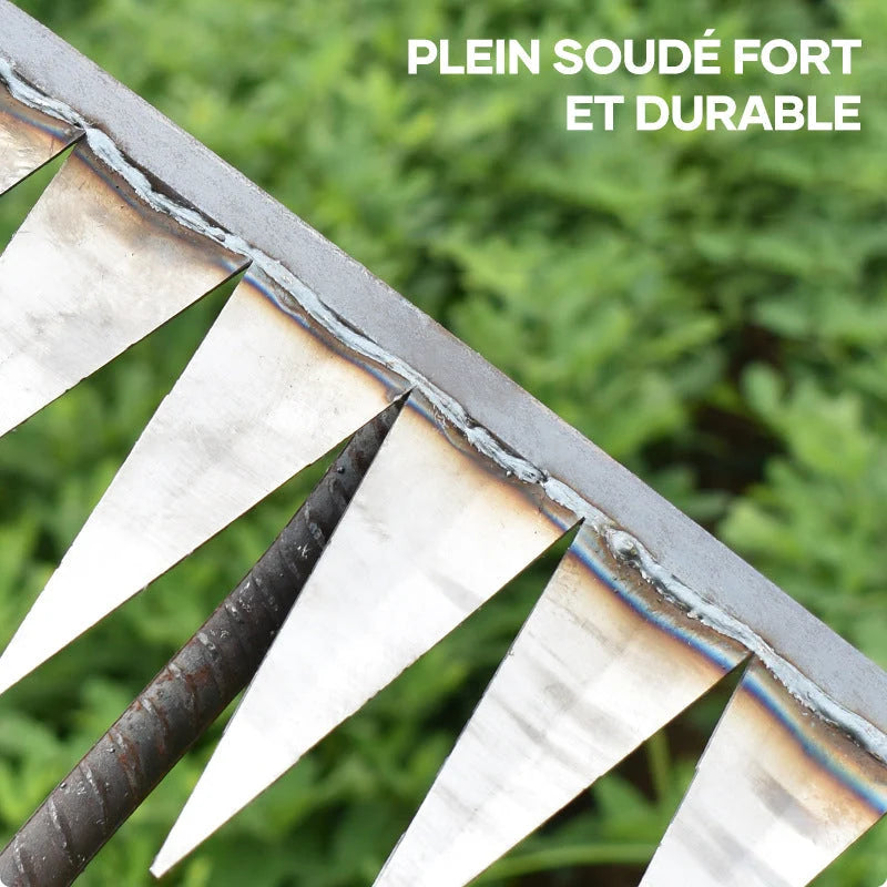 Garden Rake Steel Pointed Tines for Weeding and Soil Loosening