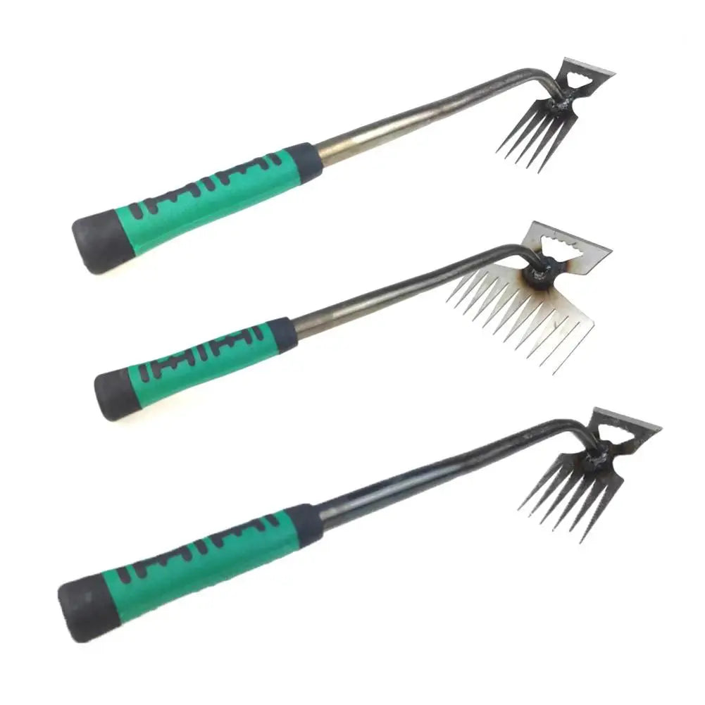 Garden Rake Steel Tines & Non-Slip Handle