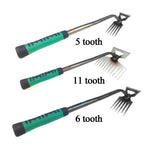 Garden Rake Steel Tines & Non-Slip Handle