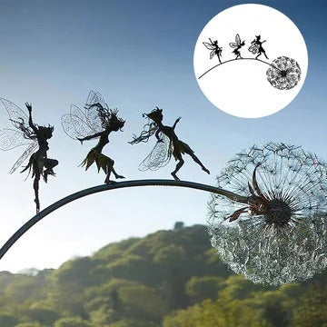 Garden Sculpture Laser-Cut Powder-Coated Steel Weather-Resistant