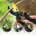 Garden Shears Hardened Steel Blades Ergonomic Ratchet Handle
