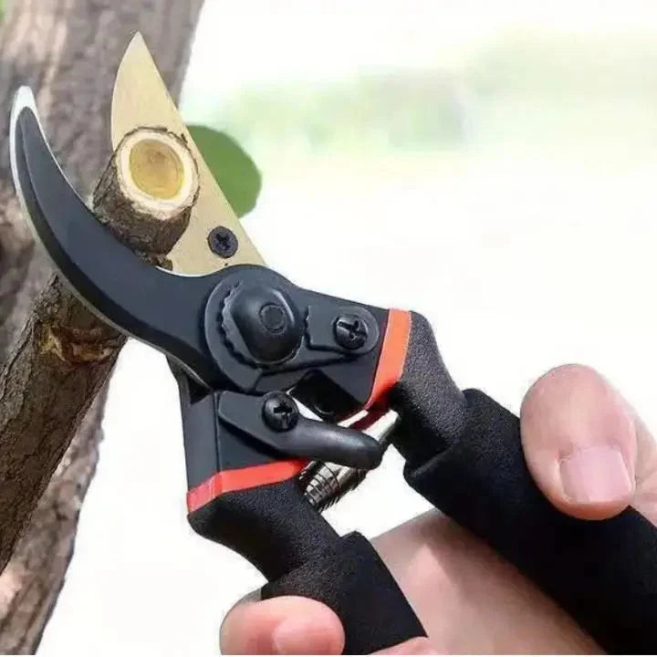 Garden Shears Hardened Steel Blades Ergonomic Ratchet Handle