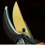 Garden Shears Hardened Steel Blades Ergonomic Ratchet Handle
