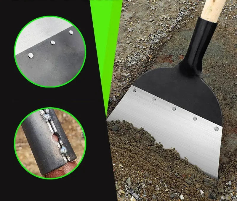 Garden Shovel Alloy Steel Flat Blade 10 Inch