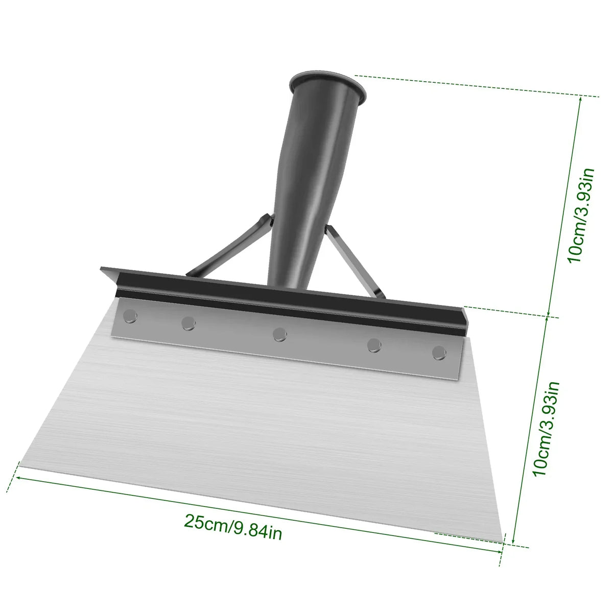 Garden Shovel Stainless Steel Head Fits Replaceable Handles