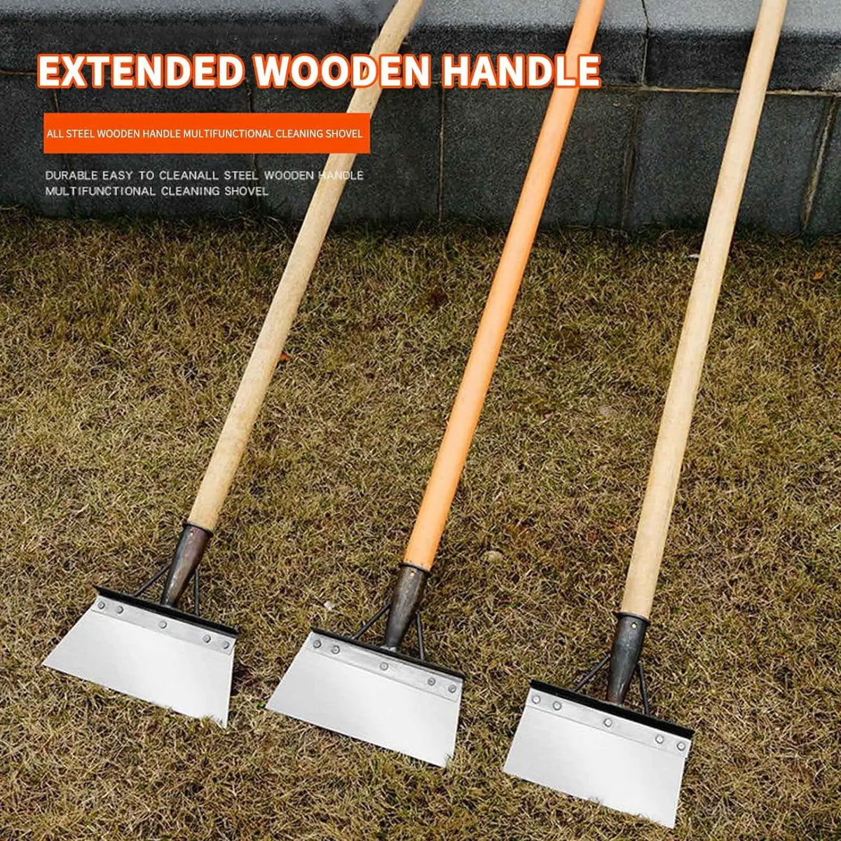Garden Shovel Stainless Steel Head Fits Replaceable Handles