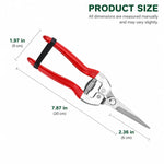Garden Snips Slender Metal Blades for Precise Cuts