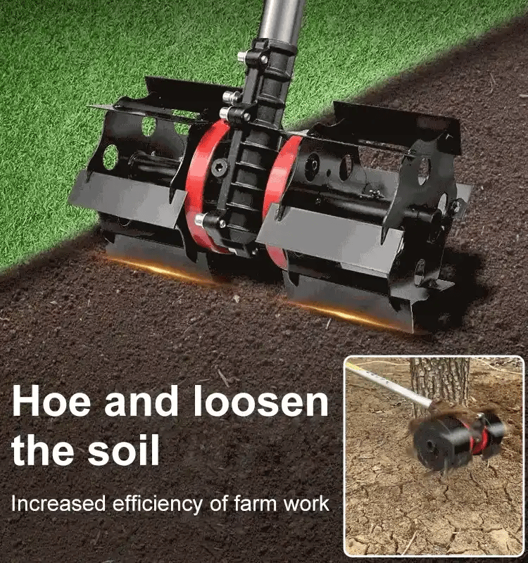 Garden Soil Loosener Wheel & Lever Time-Saving