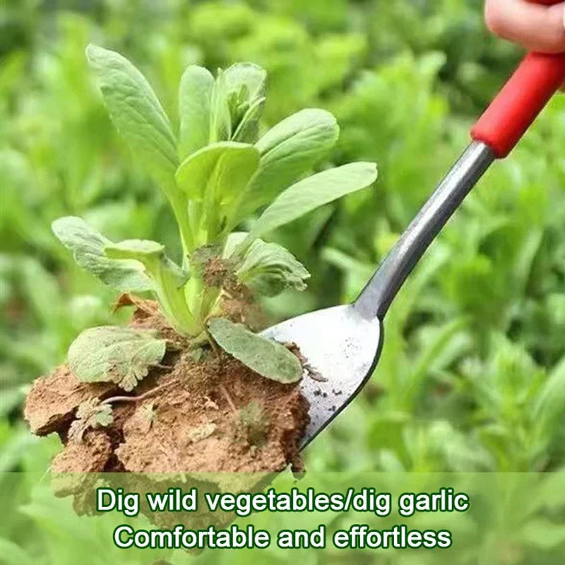 Garden Spade 3-Prong Stainless Steel Ergonomic Grip