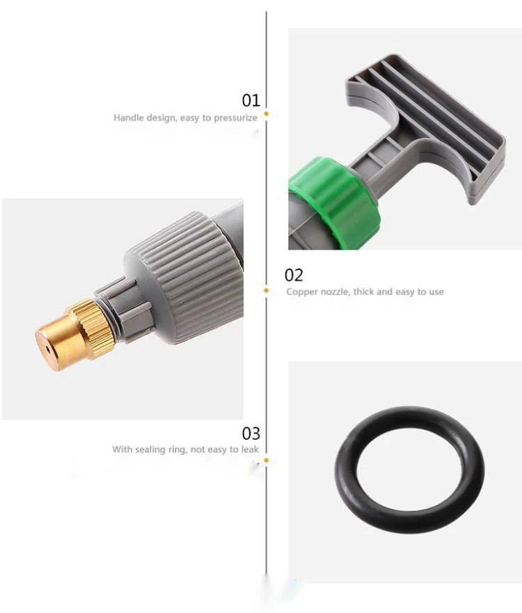 Garden Sprayer Universal Bottle Adapter High-Pressure Nozzle