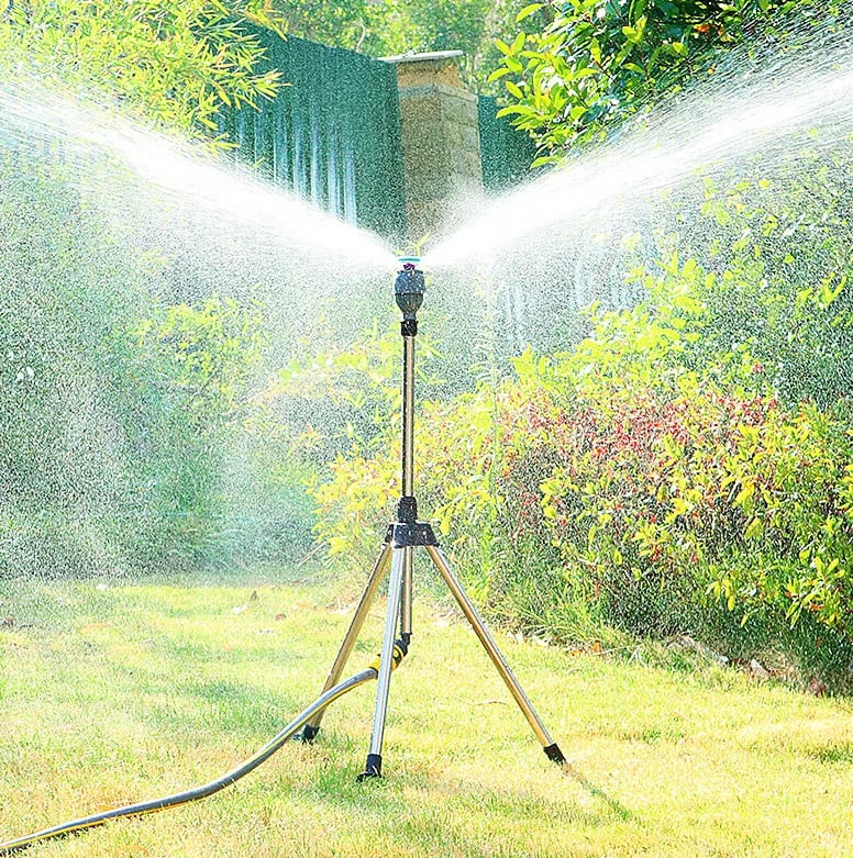 Garden Sprinkler 360° Coverage Adjustable Range Weather-Resistant