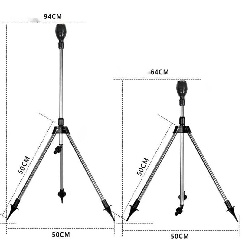Garden Sprinkler 360-Degree Coverage Adjustable Angle