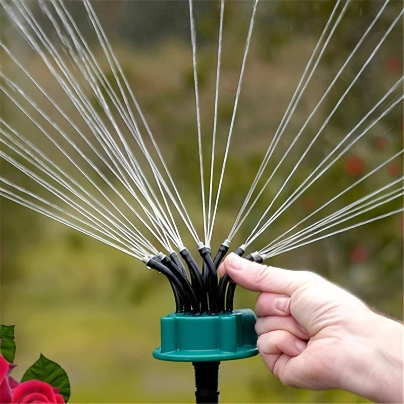 Garden Sprinkler 360° Rotating 12 Adjustable Tubes