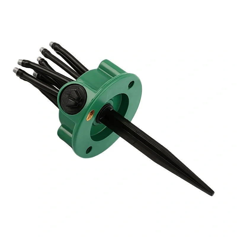 Garden Sprinkler 360° Rotating 12 Adjustable Tubes