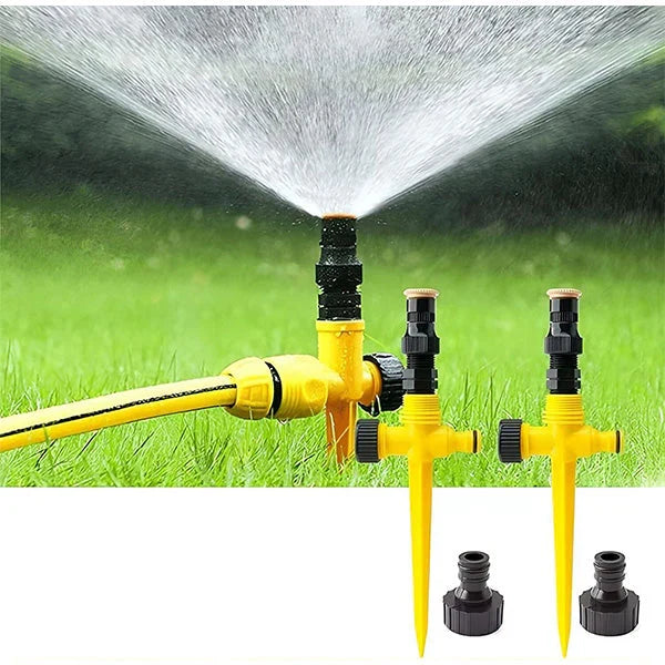 Garden Sprinkler 360° Rotating Head Adjustable Spray