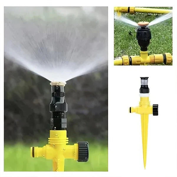 Garden Sprinkler 360° Rotating Head Adjustable Spray