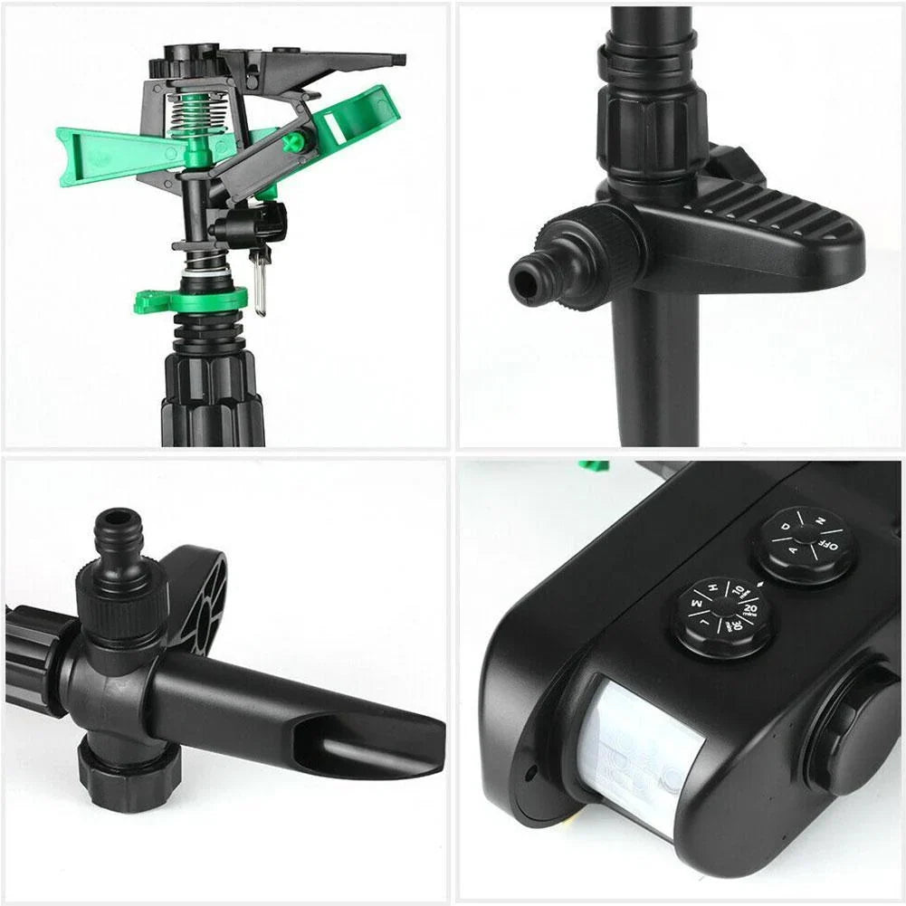 Garden Sprinkler Motion-Activated Solar-Powered 300-Degree Rotation