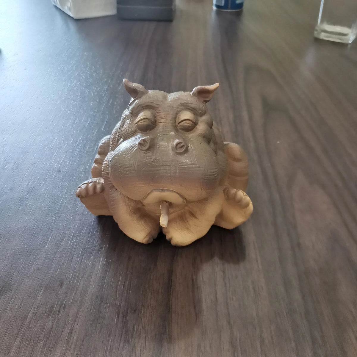 Garden Sprinkler Statue Hippopotamus Weather-Resistant Resin Set of 2