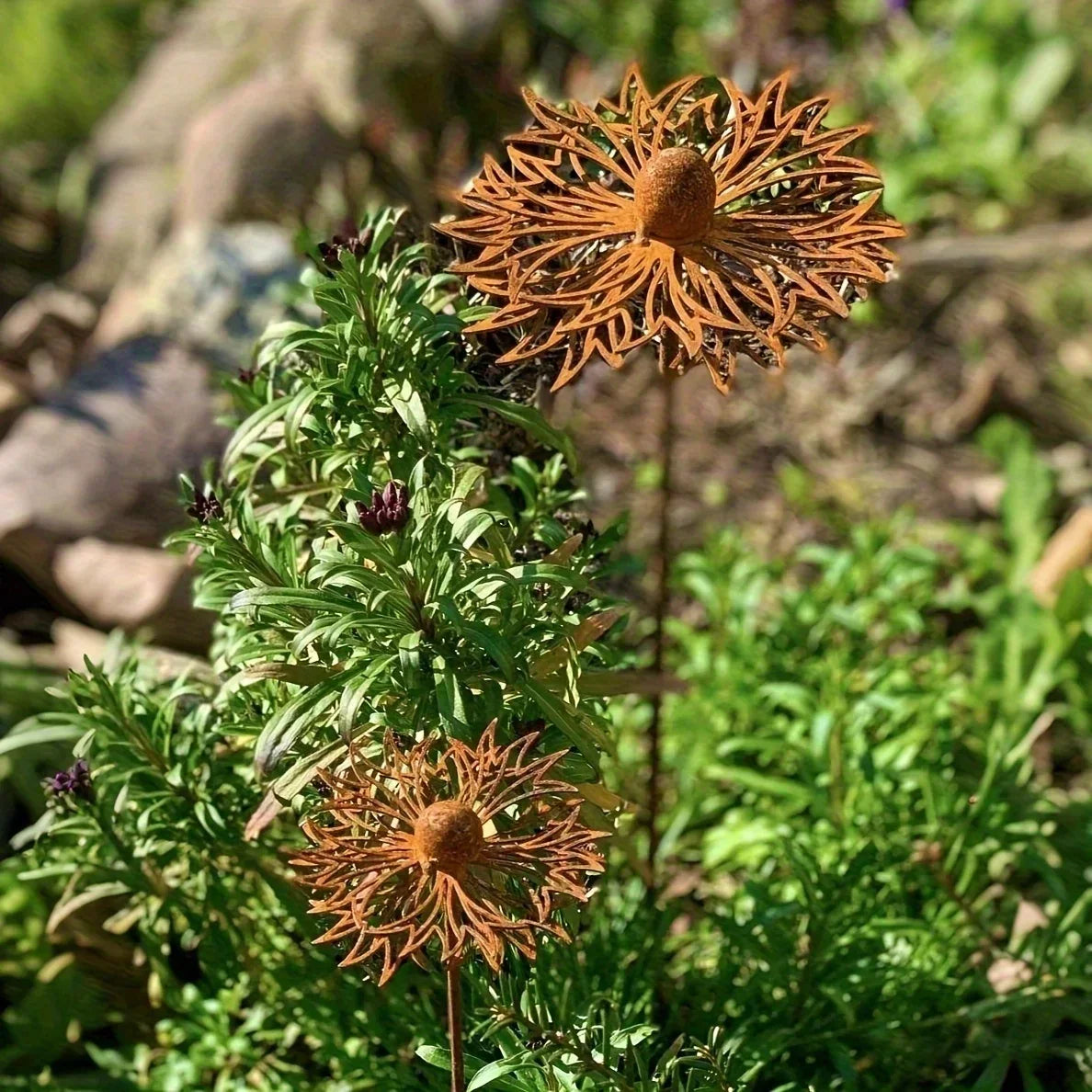Garden Stake Bluebonnet Iron Rust-Resistant Finish