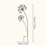 Garden Stake Flower Design Powder Coated Metal