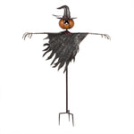 Garden Stake Halloween Jack-O'-Lantern Design Metal 67.5-Inch Tall