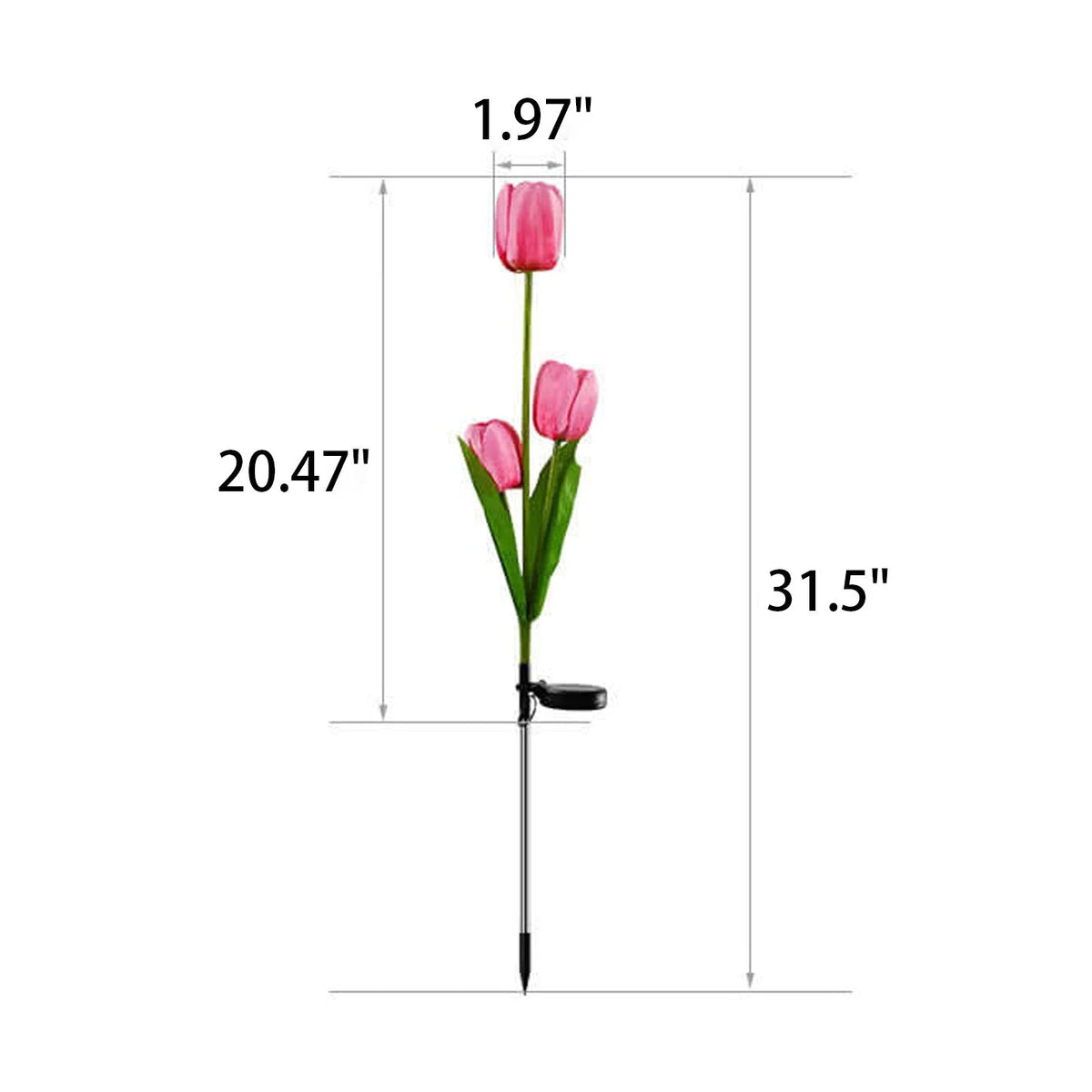 Garden Stake Light Solar LED Tulip 300 Lumens