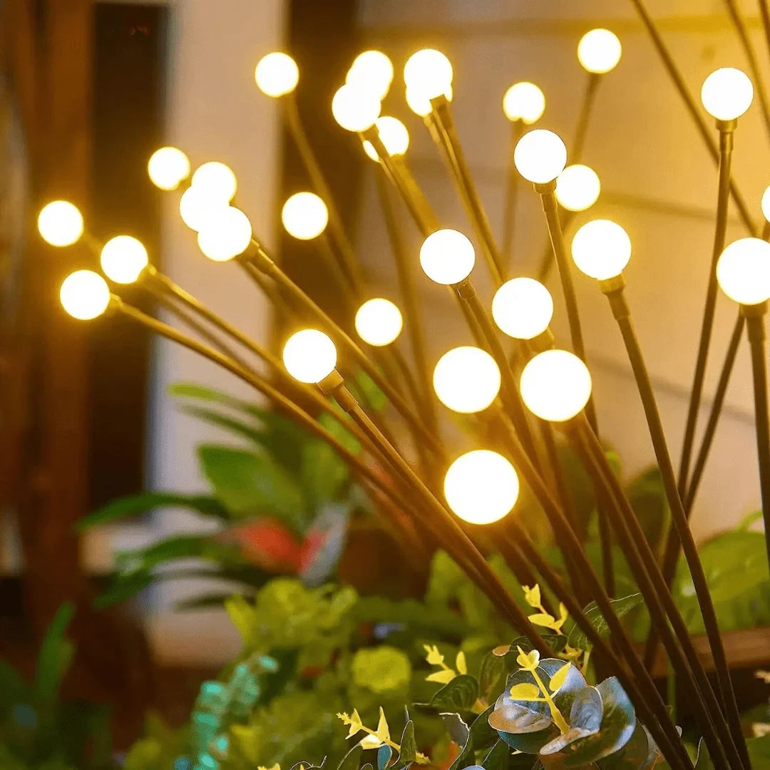 Garden Stake Lights Solar Flexible Stems Set of 6