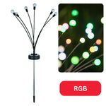 Garden Stake Lights Solar Flexible Stems Set of 6